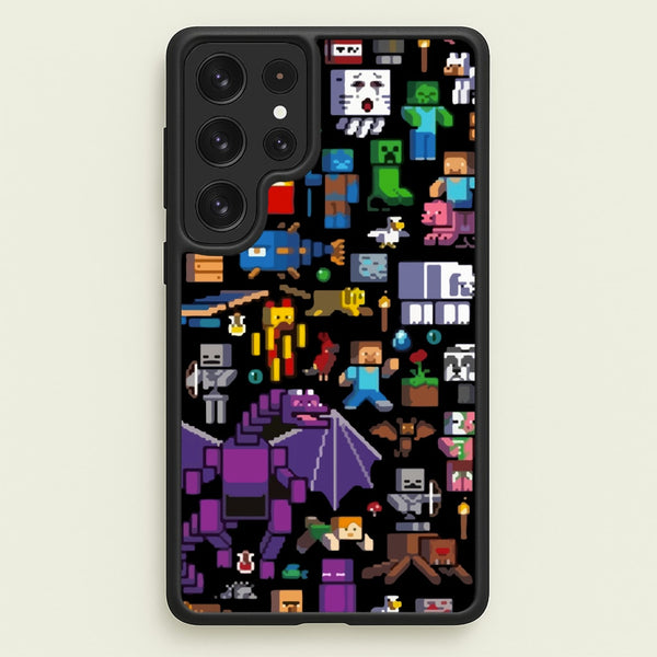 Mining Collage  - Minecraft Phone Case for Galaxy S22 Ultra