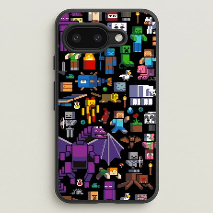 Mining Collage  - Minecraft Phone Case for Google Pixel 9a