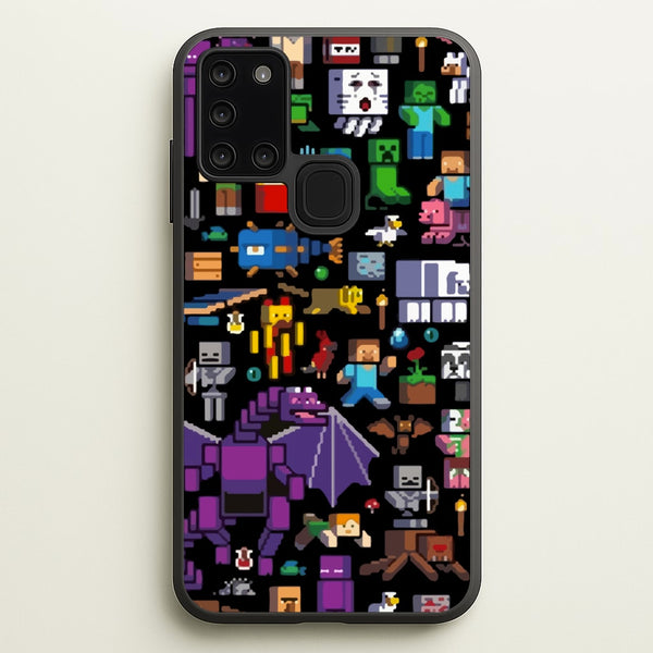 Mining Collage  - Minecraft Phone Case for Galaxy A21s