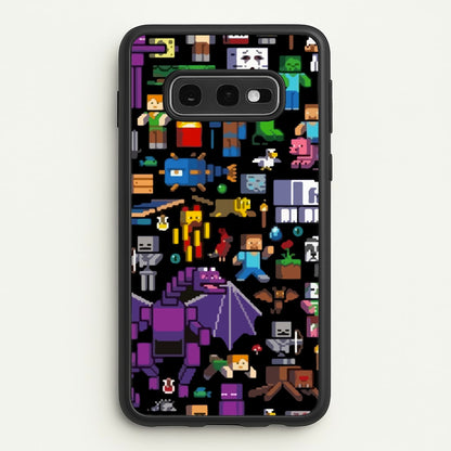 Mining Collage  - Minecraft Phone Case for Galaxy S10e