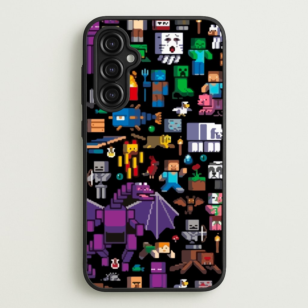 Mining Collage  - Minecraft Phone Case for Galaxy A14