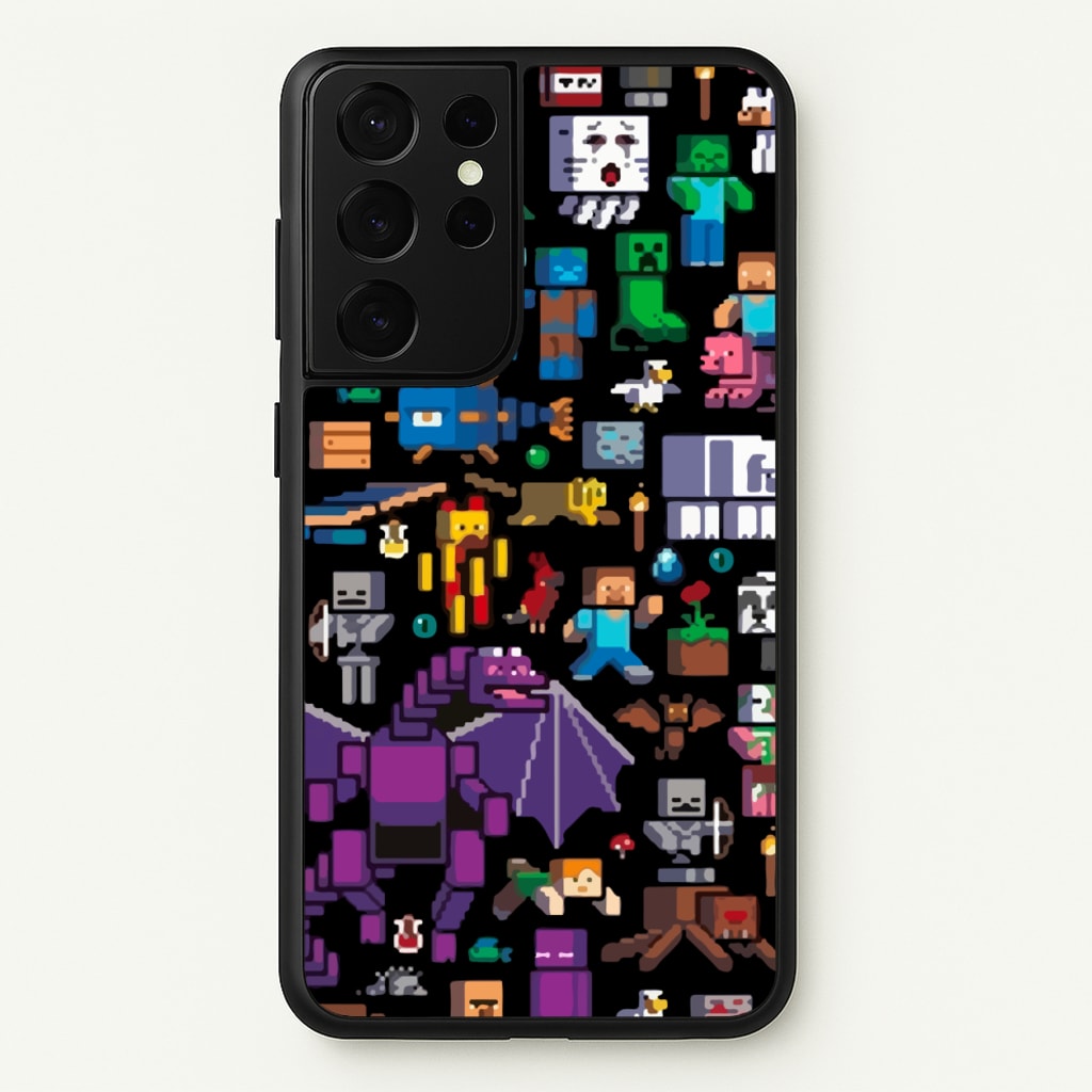 Mining Collage  - Minecraft Phone Case for Galaxy S21 Ultra