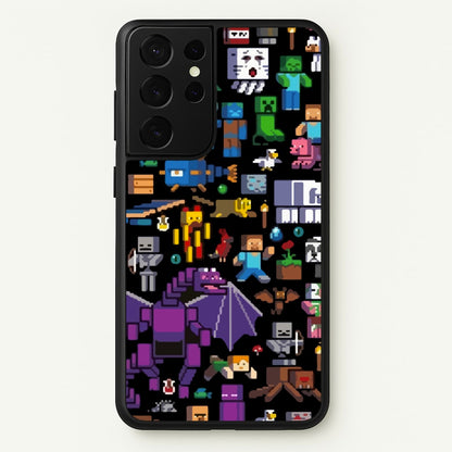 Mining Collage  - Minecraft Phone Case for Galaxy S21 Ultra