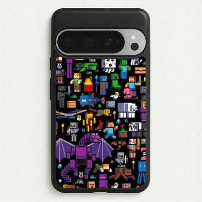 Mining Collage  - Minecraft Phone Case for Google Pixel 9 Pro XL