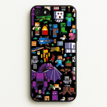 Mining Collage  - Minecraft Phone Case for iPhone 5 / 5s / SE 2016