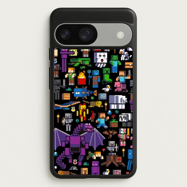 Mining Collage  - Minecraft Phone Case for Google Pixel 9 / 9 Pro
