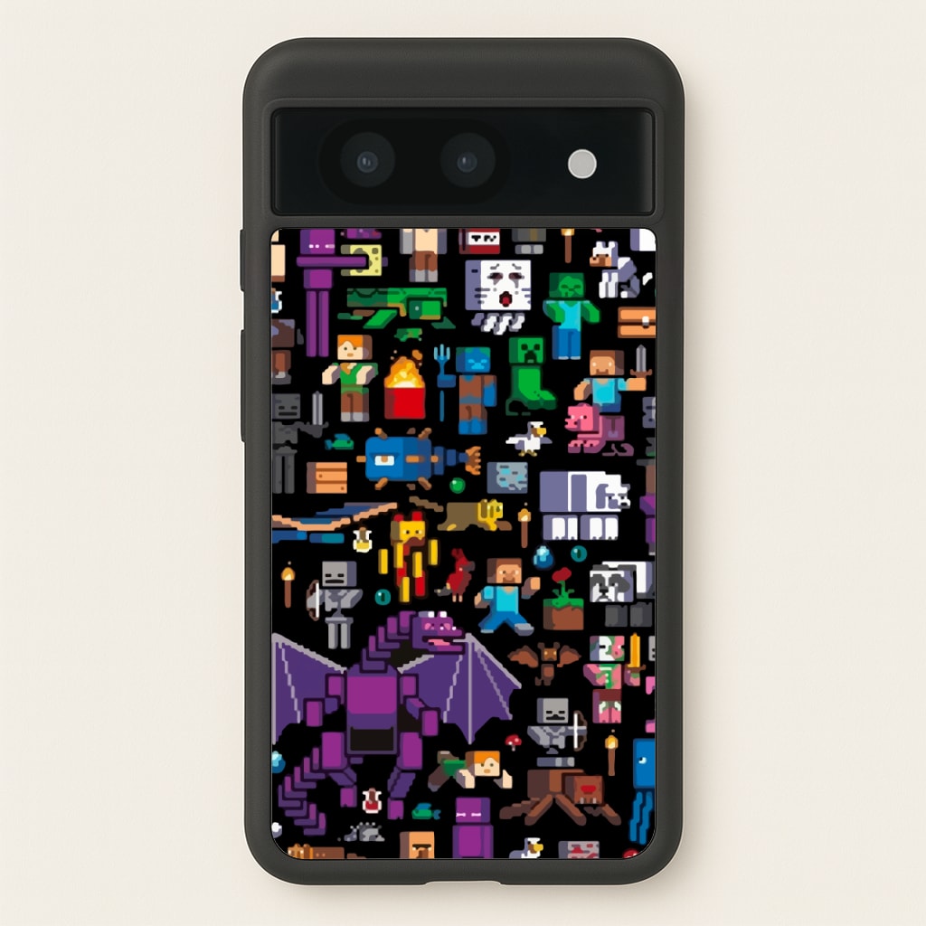 Mining Collage  - Minecraft Phone Case for Google Pixel 8a