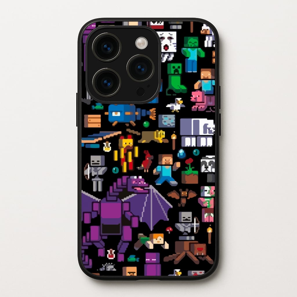 Mining Collage  - Minecraft Phone Case for iPhone 15 Pro Max