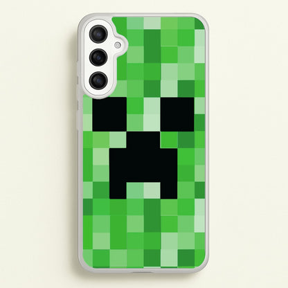 Creeper Face - Mining  - Minecraft Phone Case for Galaxy A36
