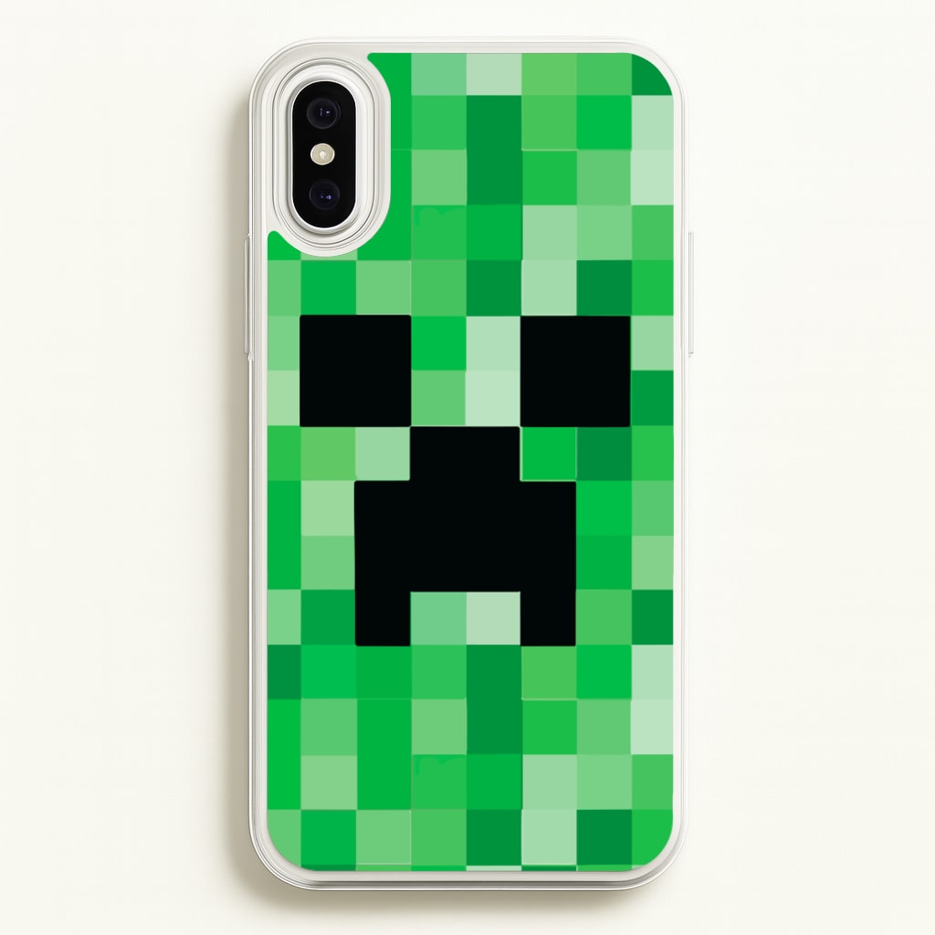 Creeper Face - Mining  - Minecraft Phone Case for iPhone XS Max