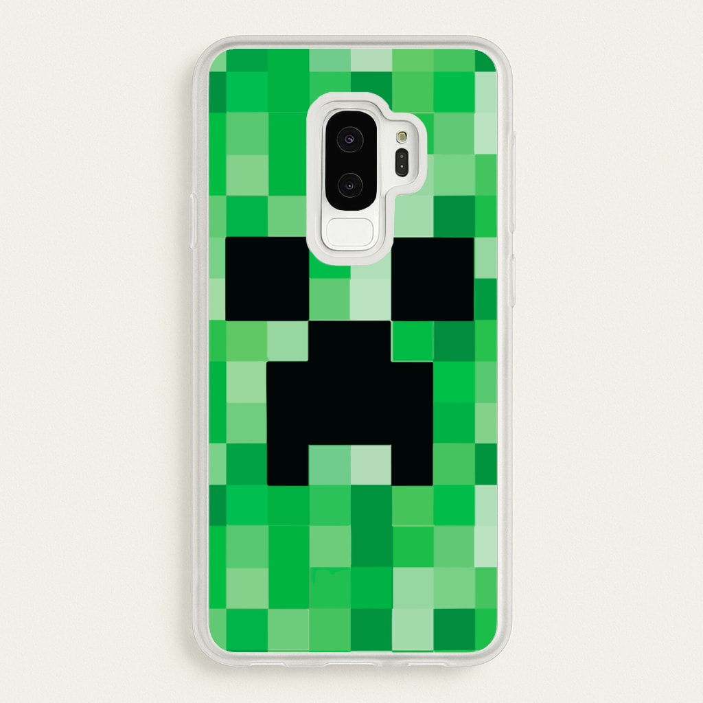 Creeper Face - Mining  - Minecraft Phone Case for Galaxy S9 Plus