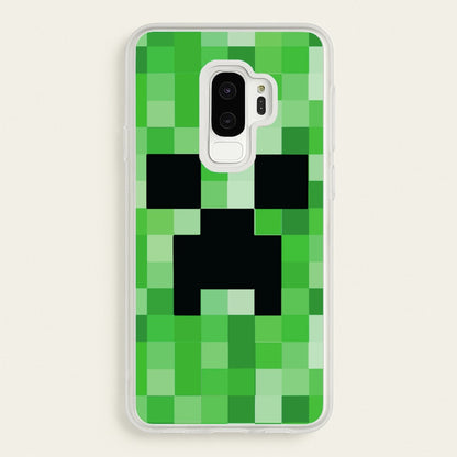 Creeper Face - Mining  - Minecraft Phone Case for Galaxy S9 Plus