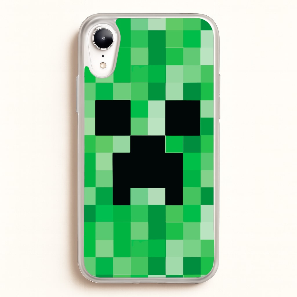 Creeper Face - Mining  - Minecraft Phone Case for iPhone XR