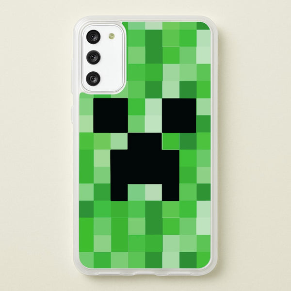 Creeper Face - Mining  - Minecraft Phone Case for Galaxy S20FE