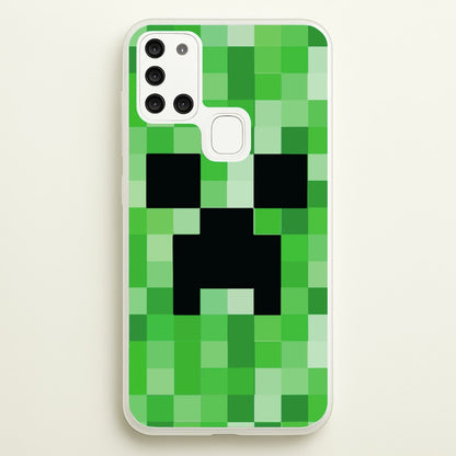 Creeper Face - Mining  - Minecraft Phone Case for Galaxy A21s