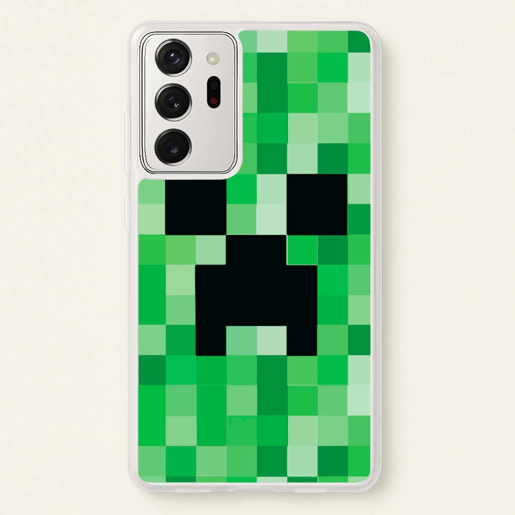 Creeper Face - Mining  - Minecraft Phone Case for Galaxy Note 20 Ultra
