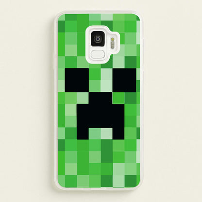 Creeper Face - Mining  - Minecraft Phone Case for Galaxy S9