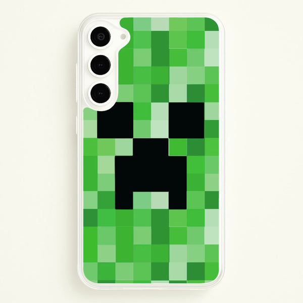 Creeper Face - Mining  - Minecraft Phone Case for Galaxy S23 Plus