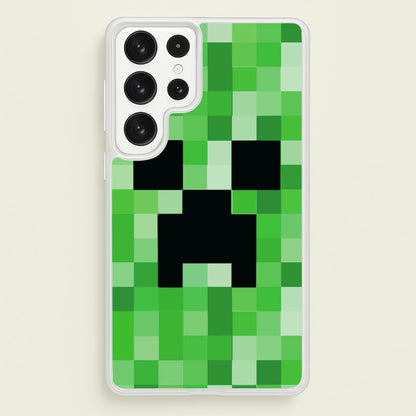 Creeper Face - Mining  - Minecraft Phone Case for Galaxy S22 Ultra