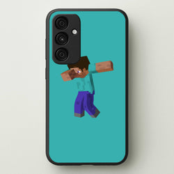Steve Dab - Mining  - Minecraft Phone Case for Galaxy A35
