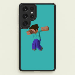 Steve Dab - Mining  - Minecraft Phone Case for Galaxy S22 Ultra