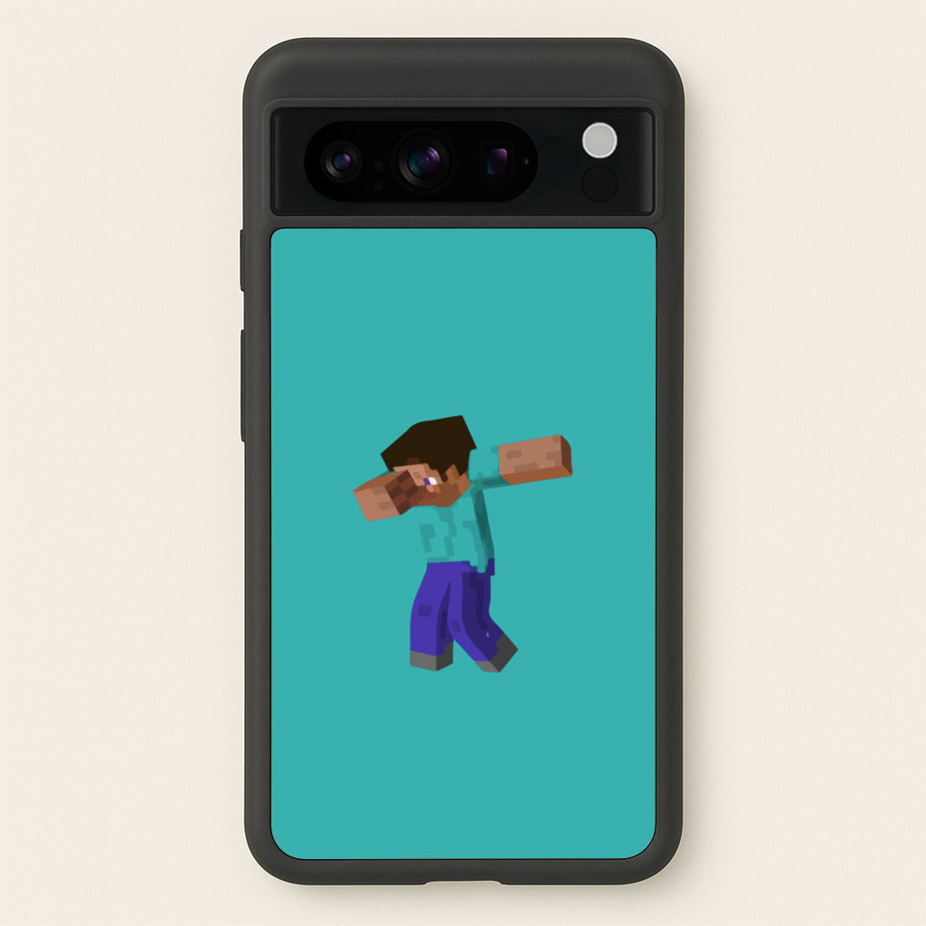 Steve Dab - Mining  - Minecraft Phone Case for Google Pixel 8 Pro
