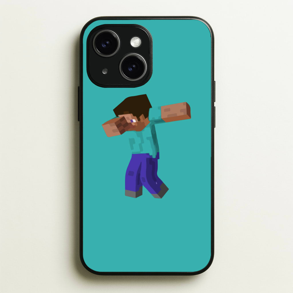 Steve Dab - Mining  - Minecraft Phone Case for iPhone 14