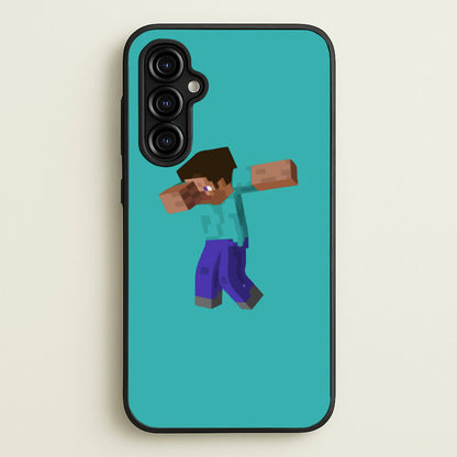 Steve Dab - Mining  - Minecraft Phone Case for Galaxy A54