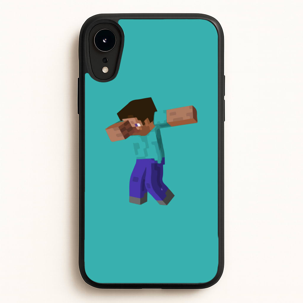 Steve Dab - Mining  - Minecraft Phone Case for iPhone XR