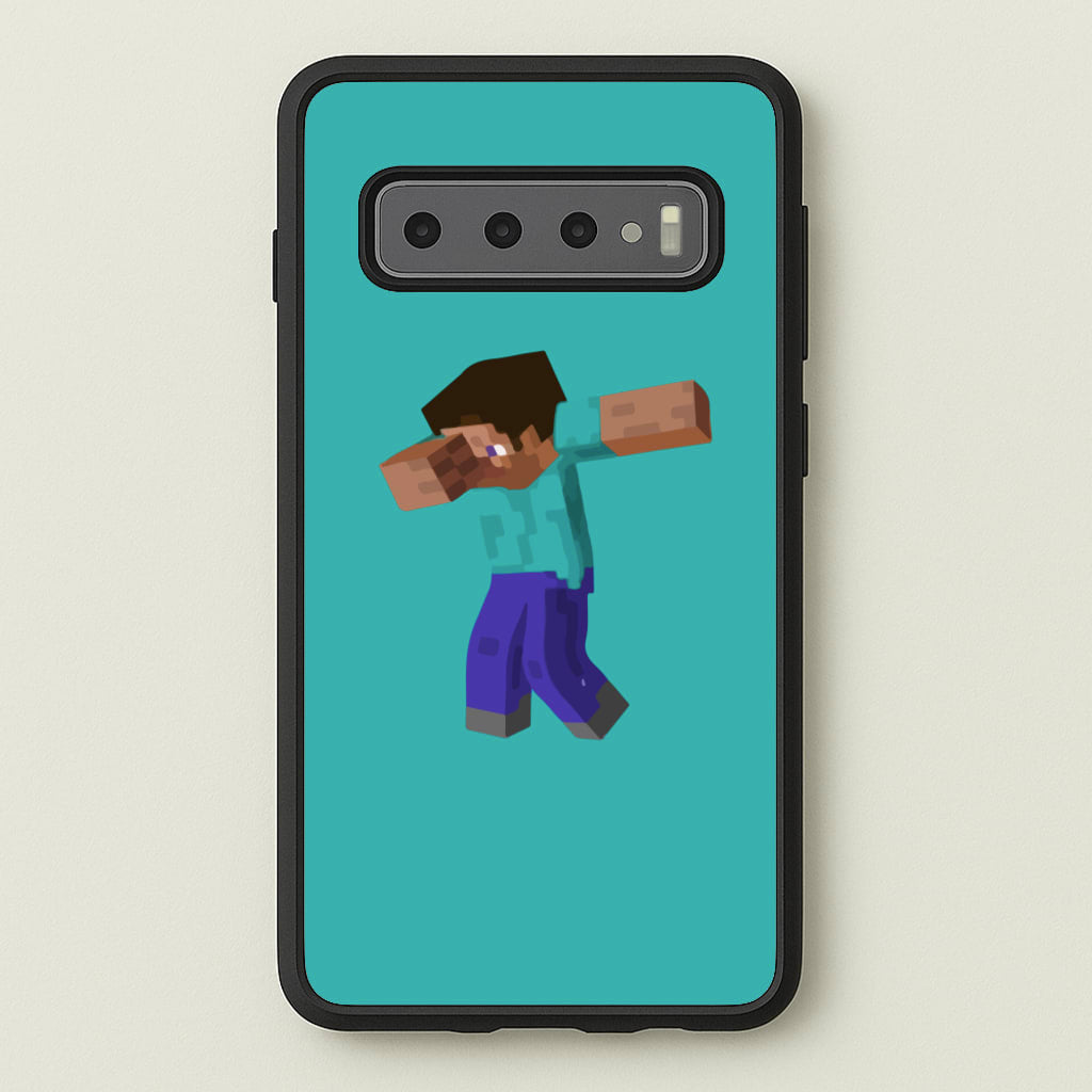 Steve Dab - Mining  - Minecraft Phone Case for Galaxy S10 Plus