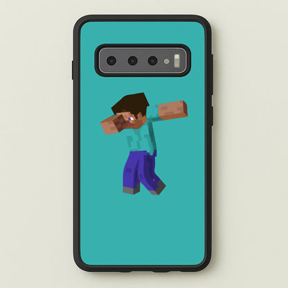 Steve Dab - Mining  - Minecraft Phone Case for Galaxy S10 Plus