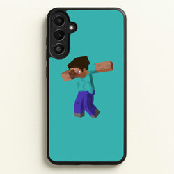 Steve Dab - Mining  - Minecraft Phone Case for Galaxy A34