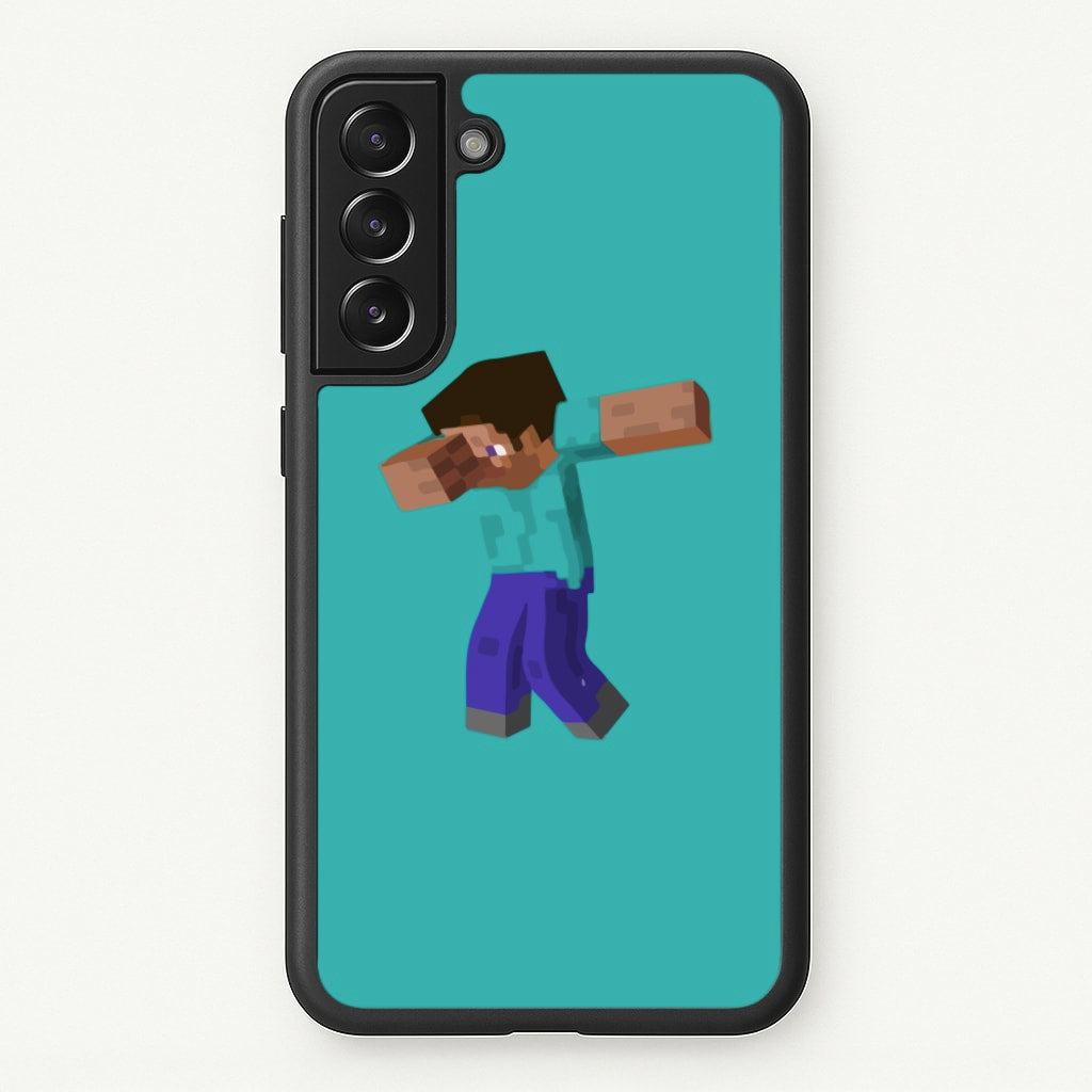Steve Dab - Mining  - Minecraft Phone Case for Galaxy S22