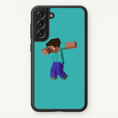 Steve Dab - Mining  - Minecraft Phone Case for Galaxy S22