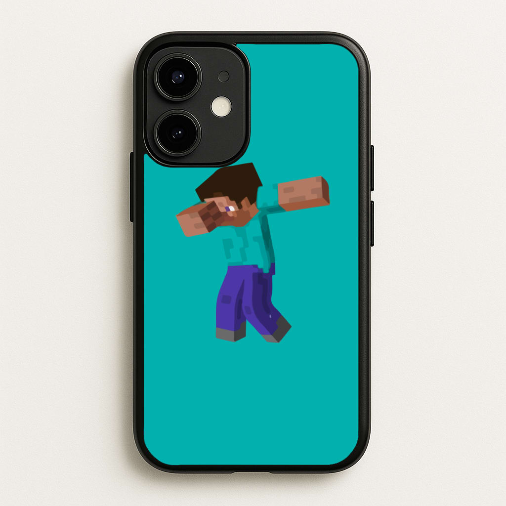 Steve Dab - Mining  - Minecraft Phone Case for iPhone 12 / 12 Pro
