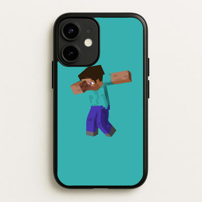 Steve Dab - Mining  - Minecraft Phone Case for iPhone 12 / 12 Pro
