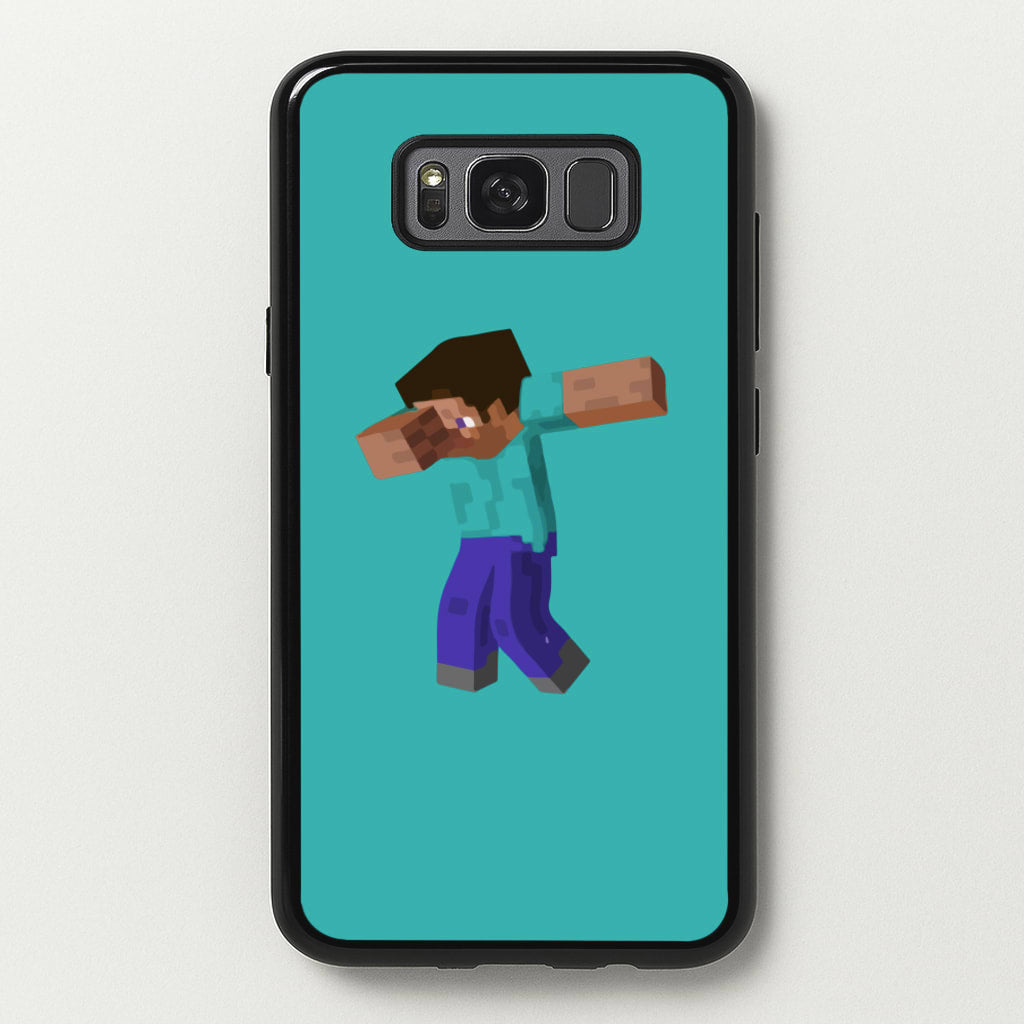 Steve Dab - Mining  - Minecraft Phone Case for Galaxy S8 Plus