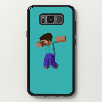 Steve Dab - Mining  - Minecraft Phone Case for Galaxy S8 Plus