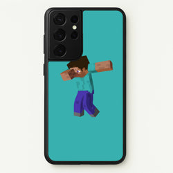 Steve Dab - Mining  - Minecraft Phone Case for Galaxy S21 Ultra