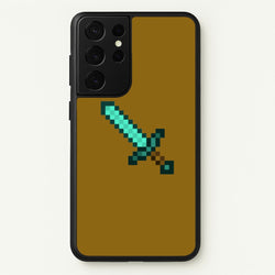 Diamond Sword - Mining  - Minecraft Phone Case for Galaxy S21 Ultra