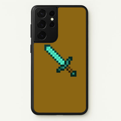 Diamond Sword - Mining  - Minecraft Phone Case for Galaxy S21 Ultra