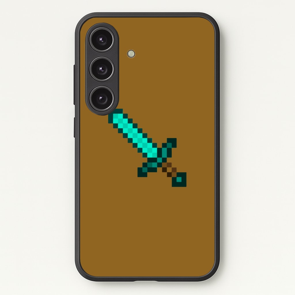 Diamond Sword - Mining  - Minecraft Phone Case for Galaxy S24