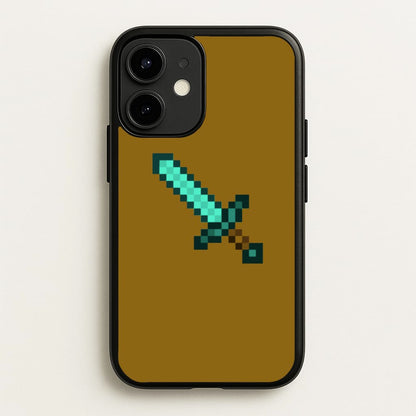 Diamond Sword - Mining  - Minecraft Phone Case for iPhone 12 / 12 Pro