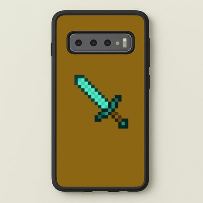 Diamond Sword - Mining  - Minecraft Phone Case for Galaxy S10