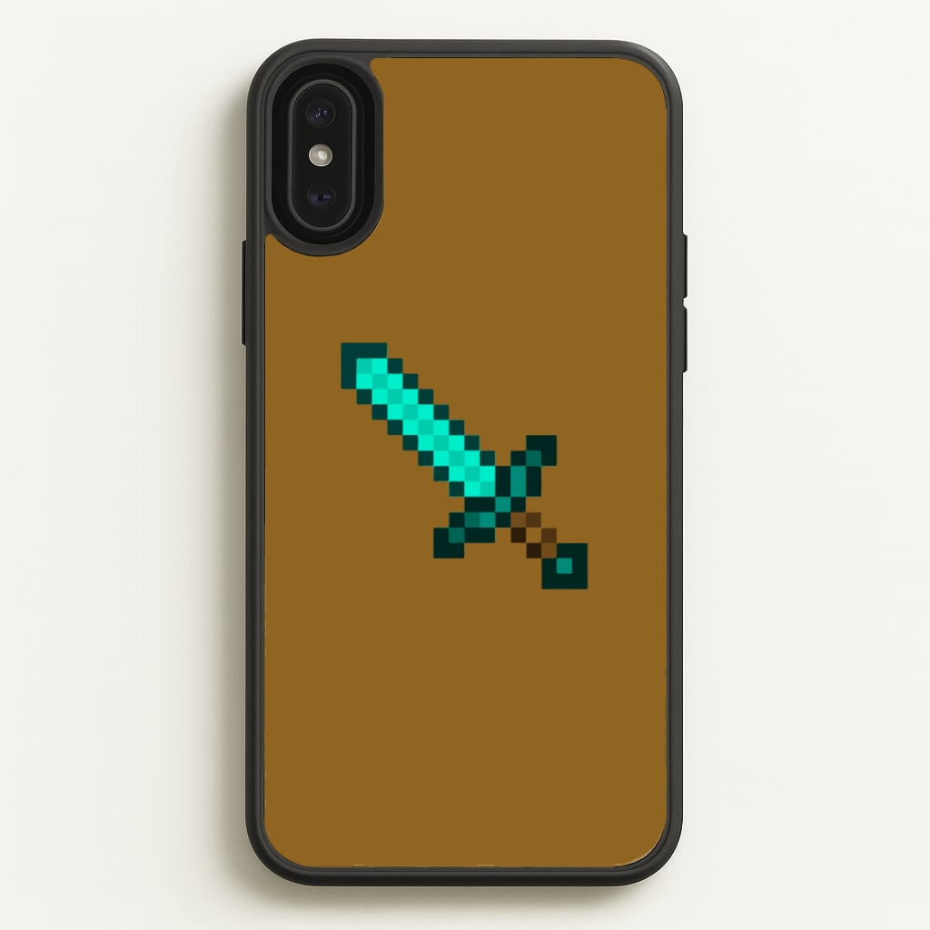 Diamond Sword - Mining  - Minecraft Phone Case for iPhone XS Max
