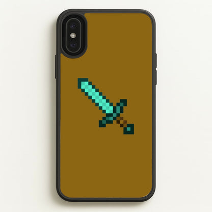 Diamond Sword - Mining  - Minecraft Phone Case for iPhone XS Max