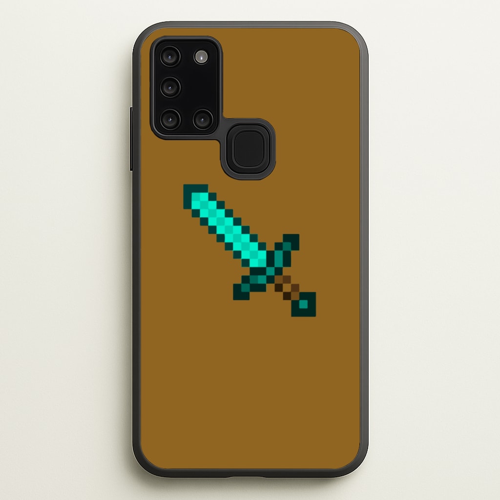 Diamond Sword - Mining  - Minecraft Phone Case for Galaxy A21s