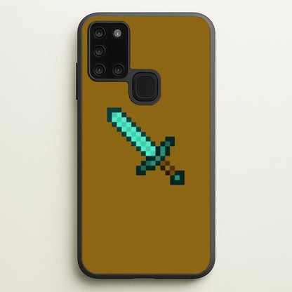 Diamond Sword - Mining  - Minecraft Phone Case for Galaxy A21s