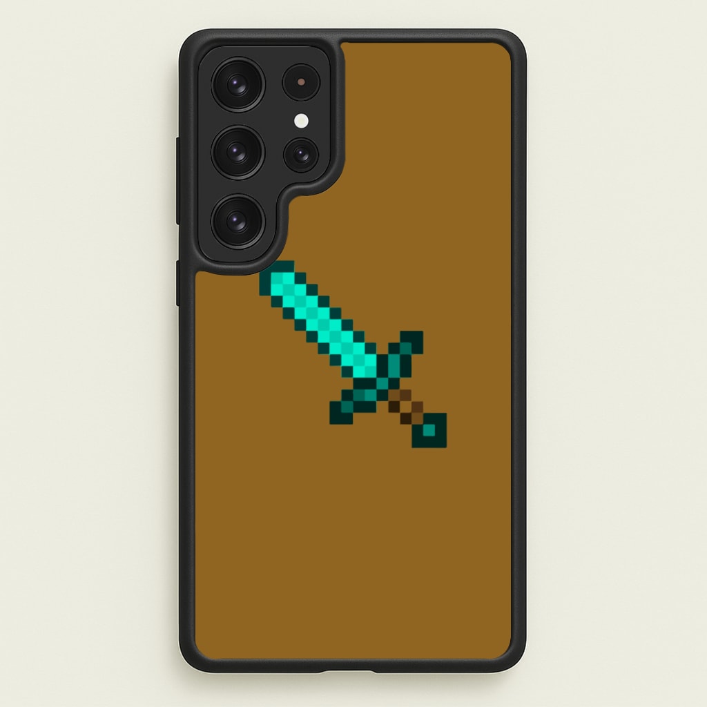 Diamond Sword - Mining  - Minecraft Phone Case for Galaxy S22 Ultra
