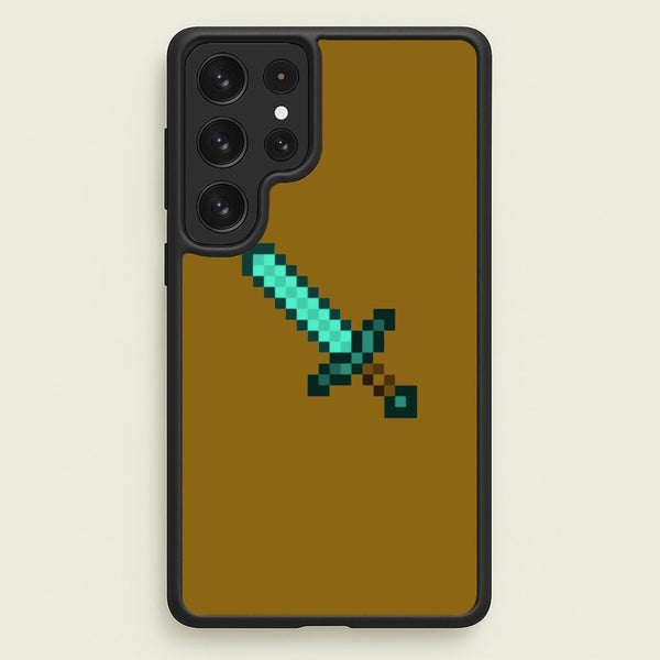 Diamond Sword - Mining  - Minecraft Phone Case for Galaxy S22 Ultra